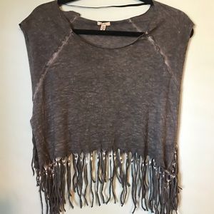 Urban Outfitters distressed fringe top